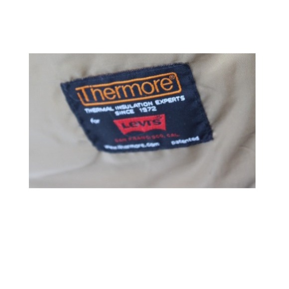 Vintage Levi's Olive Khaki Vest Men's Large Cotton Puffer Trucker Style - Picture 5 of 10